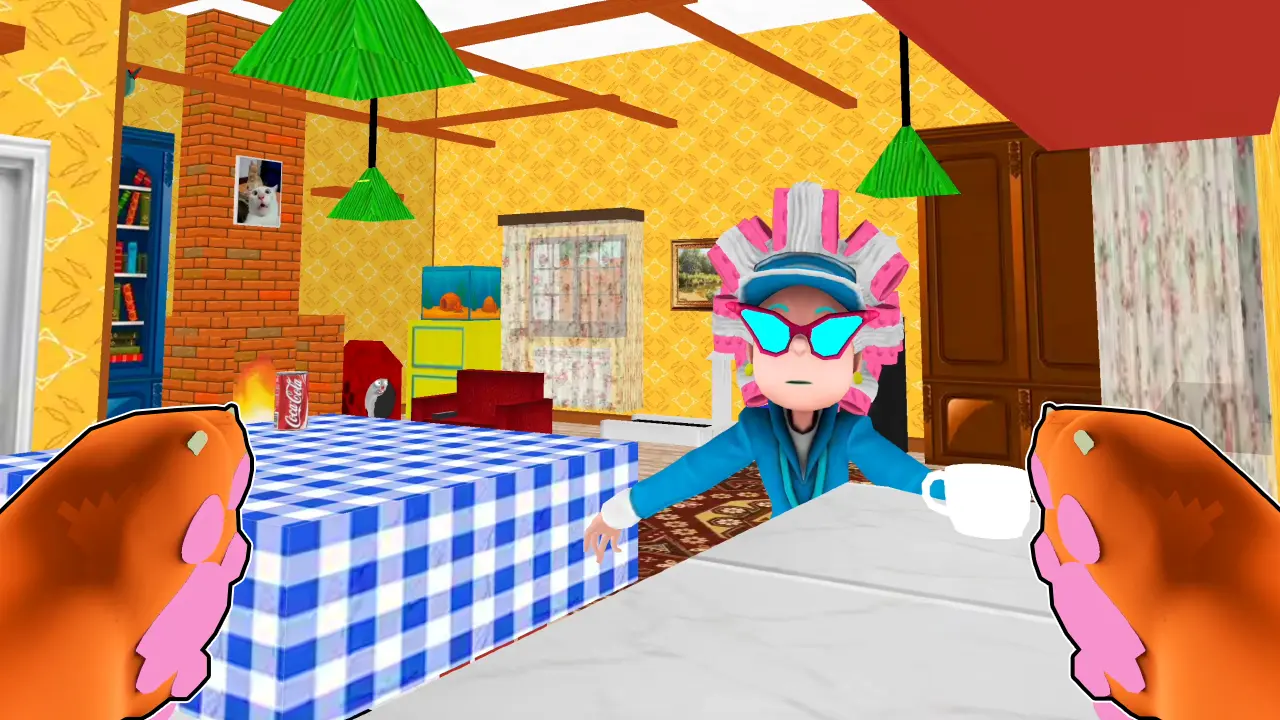 Cat vs Granny. Cat Simulator gameplay screenshot 1