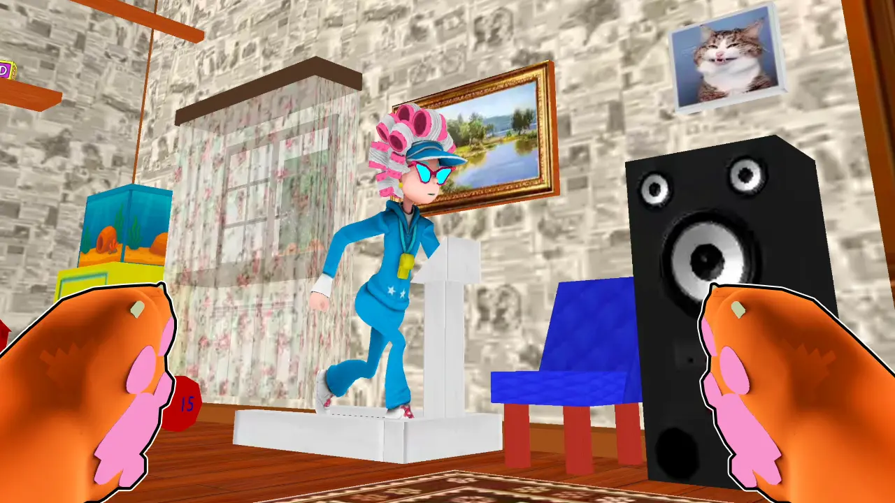 Cat vs Granny. Cat Simulator gameplay screenshot 2